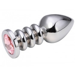 Dragon Extreme BDSM - Screw Anal Butt plug Pink Crystal