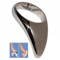 Stainless Steel Teardrop Cock Ring - 45mm