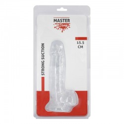 Consolador Realista Master Dong 15,5cm Transparente