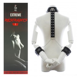 FAUX LEATHER COLLAR WITH WRIST RESTRAINTS