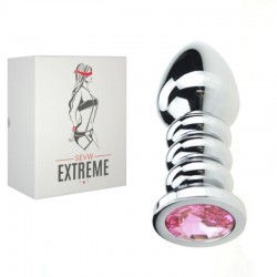 SEVW EXTREME BDSM - SCREW ANAL BUTT PLUG PINK CRYSTAL 