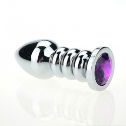 SEVW EXTREME BDSM - SCREW ANAL BUTT PLUG PURPLE CRYSTAL 