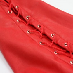 Leather Arm Binder Restraint - Red