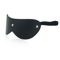 Faux Leather Blindfold - Black