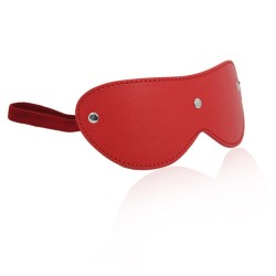 Faux Leather Blindfold - Red