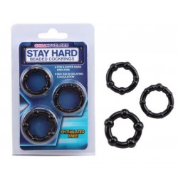 Stay Hard Beaded Cock Rings...