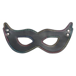 RAINBOW STITCH FAUX LEATHER MASK