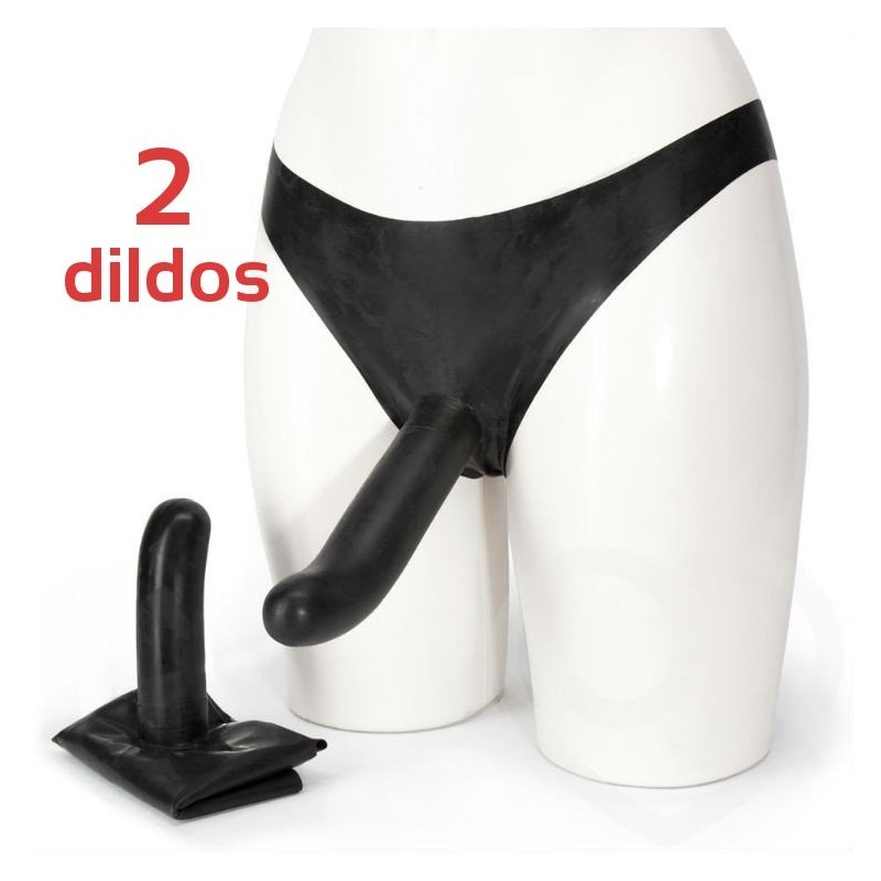 BRAGAS DE LÁTEX PENETRATOR – 2 CONSOLADORES - COLOR DE LA PIEL